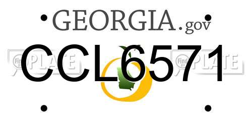 CCL6571 Georgia License Plate