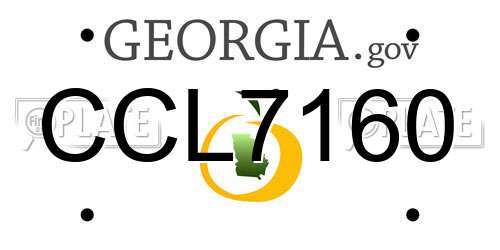 CCL7160 Georgia License Plate