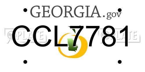 CCL7781 Georgia License Plate