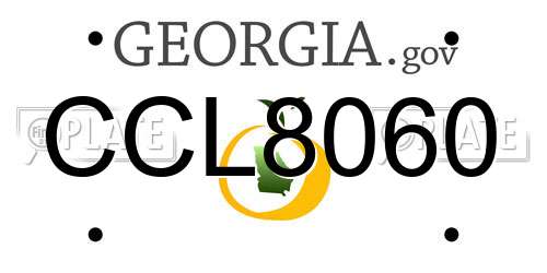 CCL8060 Georgia License Plate