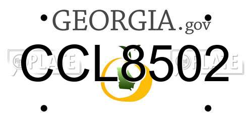 CCL8502 Georgia License Plate