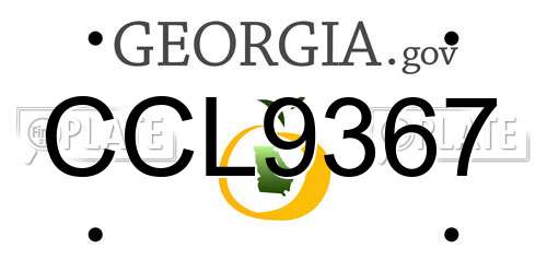 CCL9367 Georgia License Plate