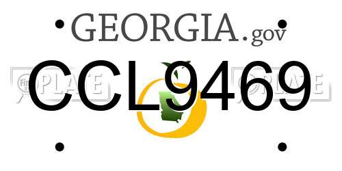CCL9469 Georgia License Plate
