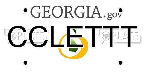 CCLETTT Georgia License Plate