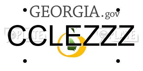 CCLEZZZ Georgia License Plate