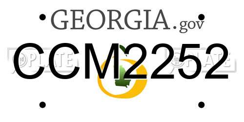 CCM2252 Georgia License Plate