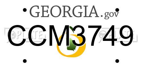 CCM3749 Georgia License Plate