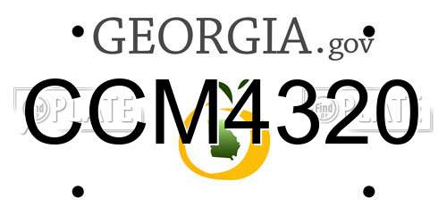 CCM4320 Georgia License Plate