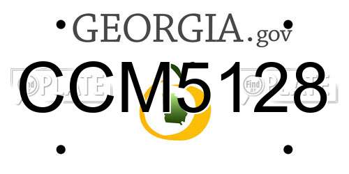 CCM5128 Georgia License Plate