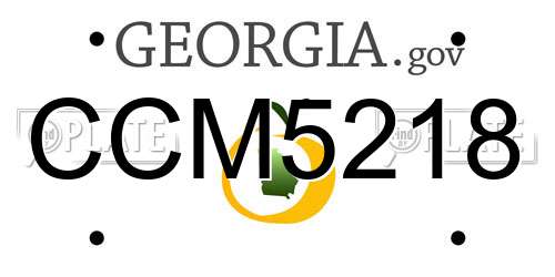 CCM5218 Georgia License Plate