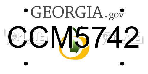 CCM5742 Georgia License Plate