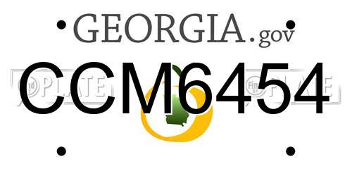 CCM6454 Georgia License Plate