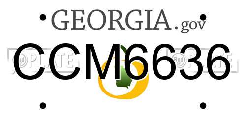 CCM6636 Georgia License Plate