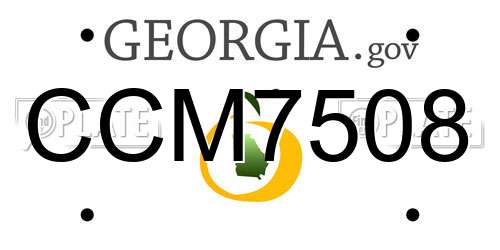 CCM7508 Georgia License Plate