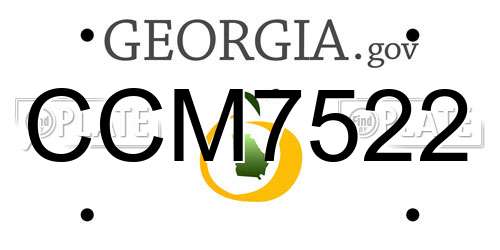 CCM7522 Georgia License Plate