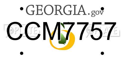 CCM7757 Georgia License Plate