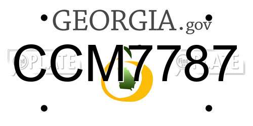 CCM7787 Georgia License Plate