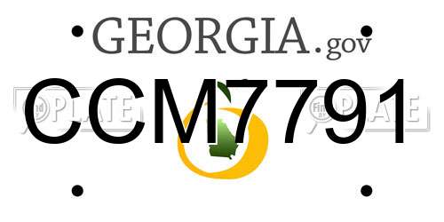 CCM7791 Georgia License Plate