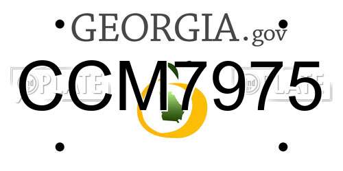 CCM7975 Georgia License Plate