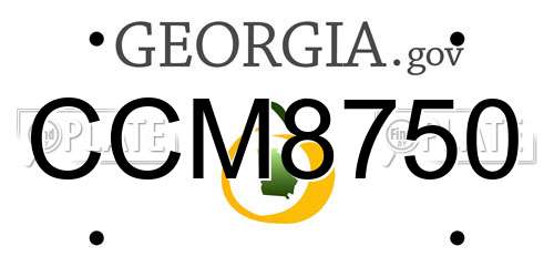 CCM8750 Georgia License Plate