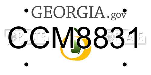 CCM8831 Georgia License Plate