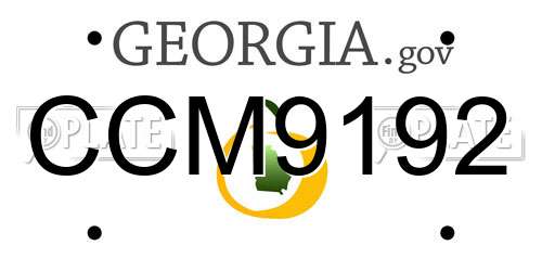 CCM9192 Georgia License Plate
