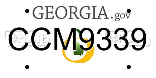 CCM9339 Georgia License Plate