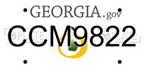 CCM9822 Georgia License Plate
