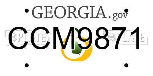 CCM9871 Georgia License Plate