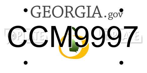 CCM9997 Georgia License Plate