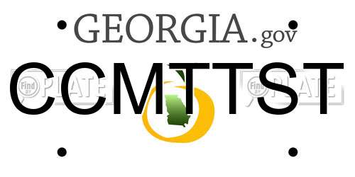 CCMTTST Georgia License Plate