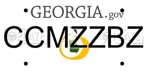 CCMZZBZ Georgia License Plate