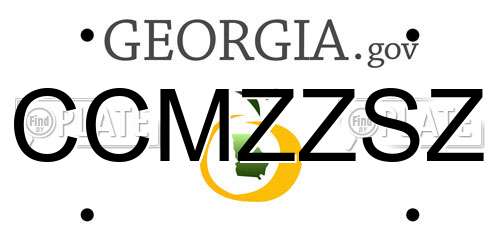 CCMZZSZ Georgia License Plate