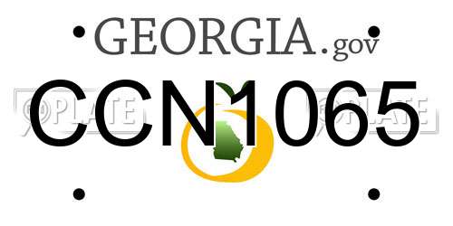 CCN1065 Georgia License Plate