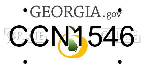 CCN1546 Georgia License Plate
