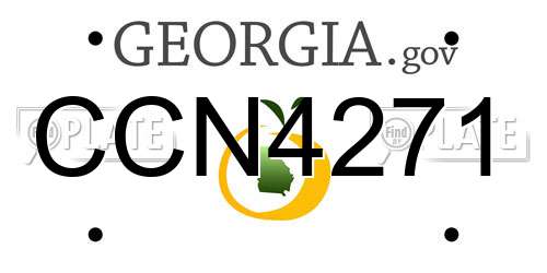 CCN4271 Georgia License Plate
