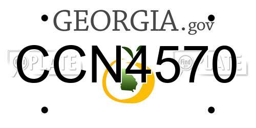 CCN4570 Georgia License Plate