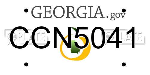 CCN5041 Georgia License Plate