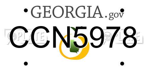 CCN5978 Georgia License Plate