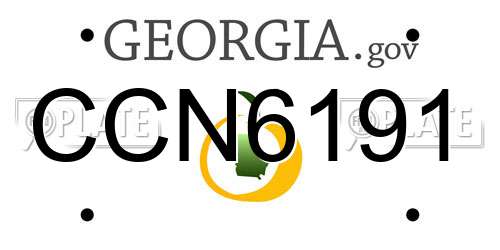 CCN6191 Georgia License Plate