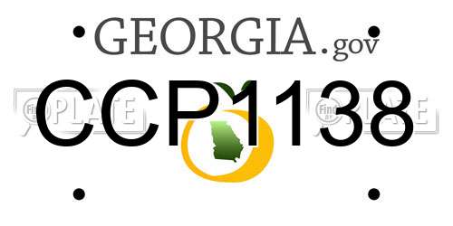 CCP1138 Georgia License Plate