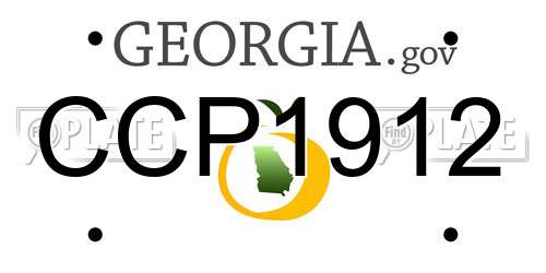CCP1912 Georgia License Plate