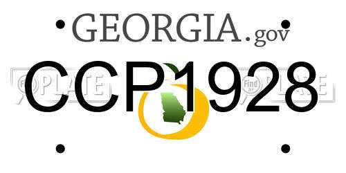 CCP1928 Georgia License Plate