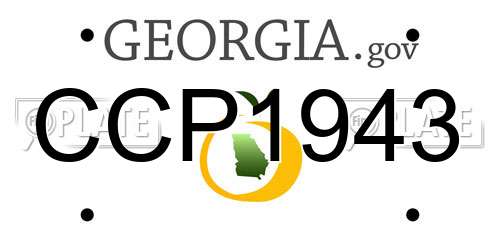 CCP1943 Georgia License Plate