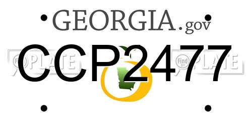 CCP2477 Georgia License Plate
