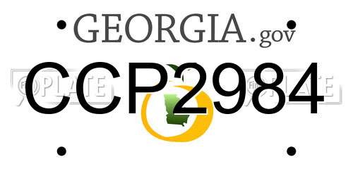 CCP2984 Georgia License Plate
