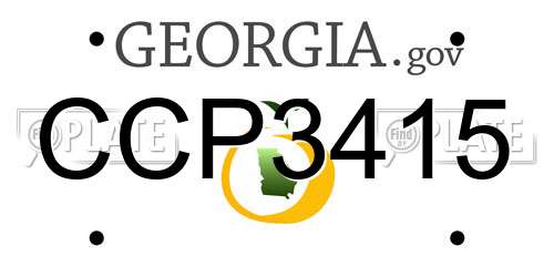 CCP3415 Georgia License Plate