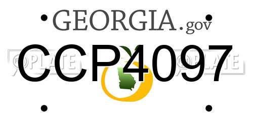 CCP4097 Georgia License Plate