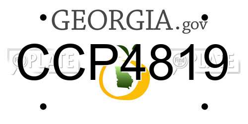 CCP4819 Georgia License Plate