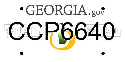 CCP6640 Georgia License Plate